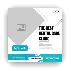 Professional medical healthcare service social media post template design