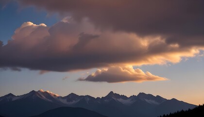Mountain Background Mount Everest Sunset Sunrise Landscape Natural Beauty Peaks Hills Volcano View