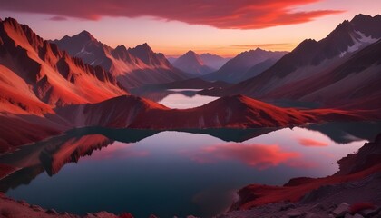 Mountain Background Mount Everest Sunset Sunrise Landscape Natural Beauty Peaks Hills Volcano View