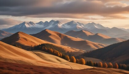 Mountain Background Mount Everest Sunset Sunrise Landscape Natural Beauty Peaks Hills Volcano View