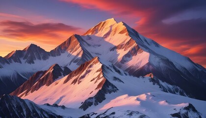 Mountain Background Mount Everest Sunset Sunrise Landscape Natural Beauty Peaks Hills Volcano View