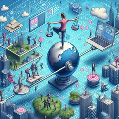Finding balance between online and offline life Individuals prio