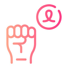 raise hand gradient icon