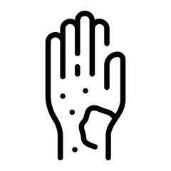 skin cancer line icon