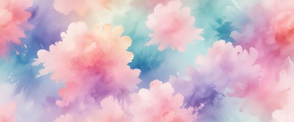 Fototapeta premium Whimsical and dreamy watercolor pattern with soft gradients, texture, pattern, background
