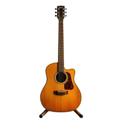 Obraz premium Acoustic Guitar on Transparent Background
