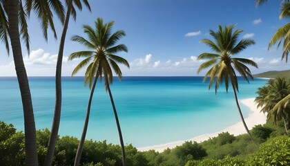 Morning Sunrise Evening Sunset Ocean Palm Coconut Tree Sunlight Peaceful Horizon Background Texture
