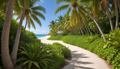 Morning Sunrise Evening Sunset Ocean Palm Coconut Tree Sunlight Peaceful Horizon Background Texture