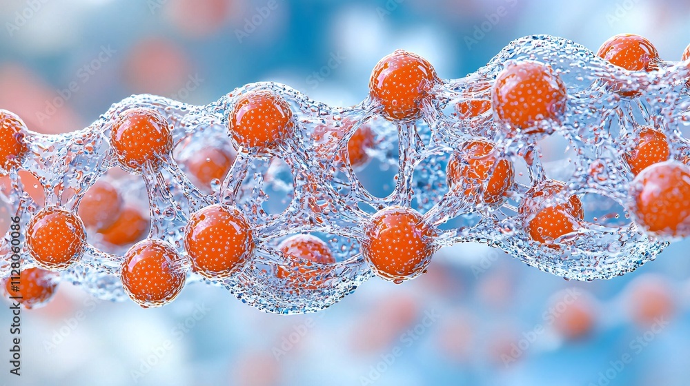 Aufkleber A conceptual image of nanochips powering ultrafast computing systems Stock Photo with side copy space