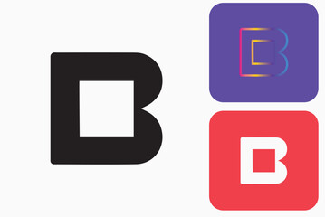 Initial B Logo, B Logo, B Monogram,  Letter B Logo, Creative Icon, Modern, Vector