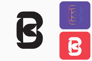 Initial B Logo, B Logo, B Monogram,  Letter B Logo, Creative Icon, Modern, Vector