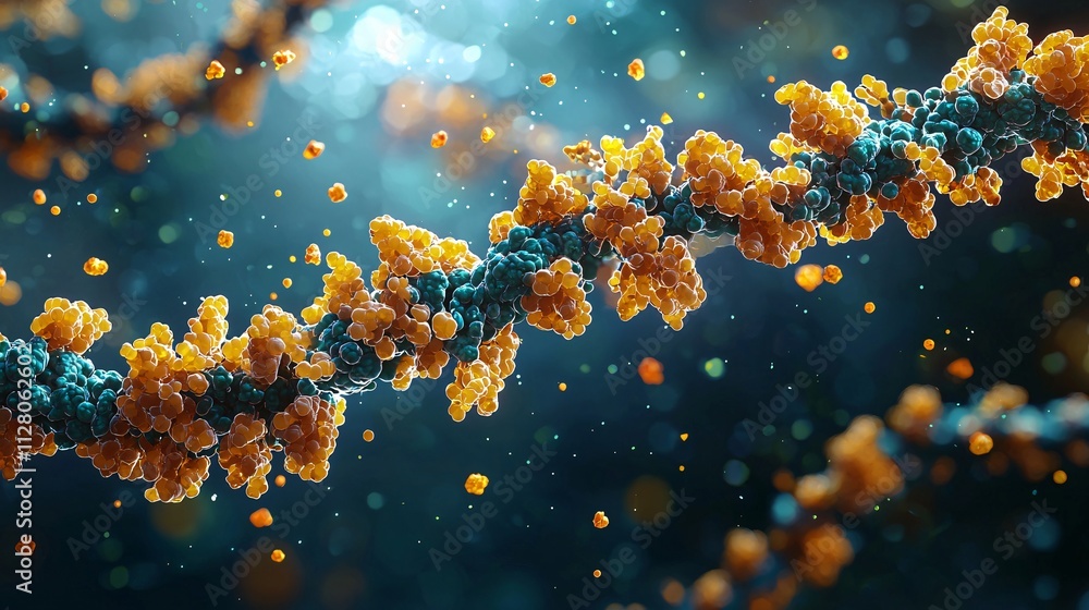 Poster A dynamic lab scene focusing on tissue engineering and regenerative medicine Stock Photo with side copy space