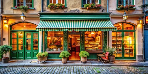 Step back in time! Retro European cafe & bakery in a historic city setting. Vintage charm awaits.