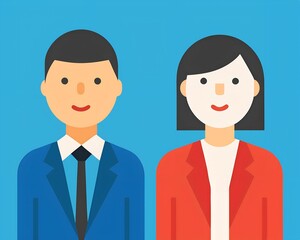 Fototapeta premium business people icons