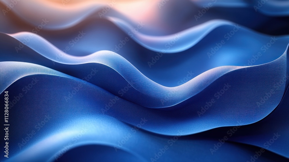 Poster modern abstract background design with blue geometric shapes and soft ambient lighting