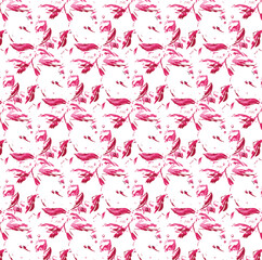 seamless pattern with pink flowers