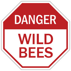 Honeybee safety sign