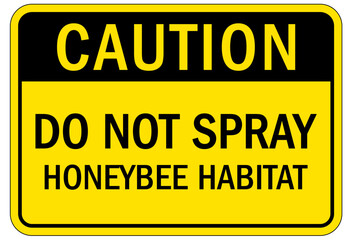 Honeybee safety sign