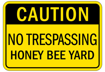 Obraz premium Honeybee safety sign