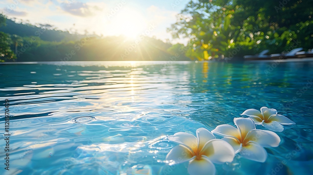 Poster a refreshing spa moment with a focus on hydration therapies and cool compresses stock photo with sid