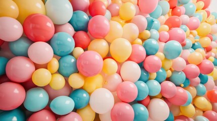 Pastel Balloon Wall: A Celebration of Color and Joy