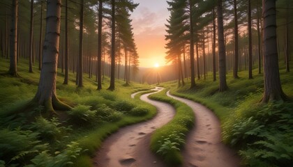 Obraz premium Morning Sunrise Evening Sunset Ocean Palm Coconut Tree Sunlight Peaceful Horizon Background Texture