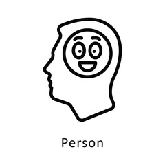 Person Vector Outline Icon. Eps file 10