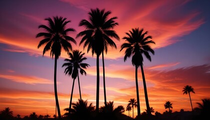Morning Sunrise Evening Sunset Ocean Palm Coconut Tree Sunlight Peaceful Horizon Background Texture