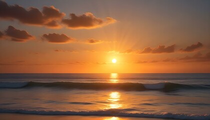 Morning Sunrise Evening Sunset Ocean Palm Coconut Tree Sunlight Peaceful Horizon Background Texture