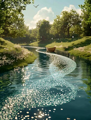 river in the countryside 