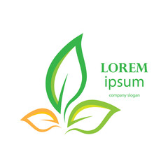 fresh leaf logo design for natural life