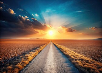 Minimalist Path Photography: The Predetermined Journey, Abstract Road, Simple Lines, Clean Design,  Directional Photography