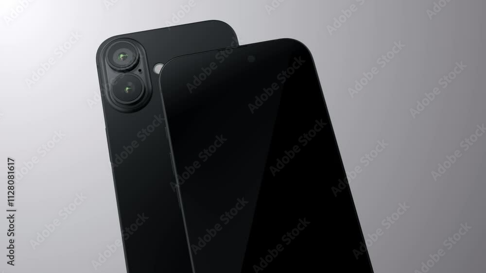 Aufkleber smartphone green screen with a rectangular plane for tracking screen - phone rotations and movements