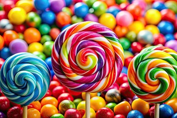 Festive lollipop photos: vibrant candy backgrounds enhance the sweet treats' design.