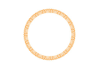 Circle frame detail vector design set. Simple ornament design for labels, covers, invitation cards.