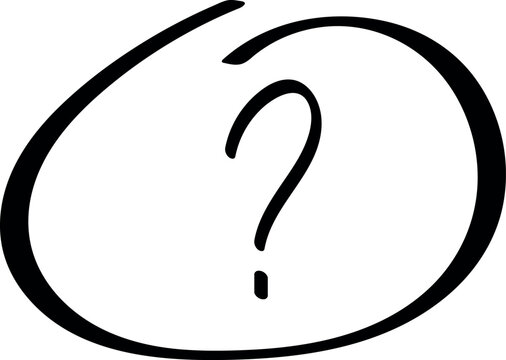recommend clip art: Hand-Drawn Circle with Question Mark Inside