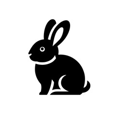 Obraz premium Rabbit silhouette vector illustration and artwork