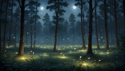 Green Forest Sun Sky Pine Bamboo Trees Jungle Canopy Background Summer Spring Autmn Camping Travel