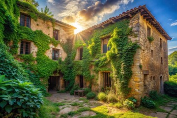 Spanish Medieval Country House Urban Exploration Photography - Abandoned Manor Ruins