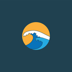 wave logo vector