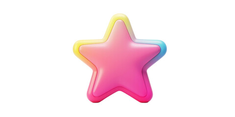 Obraz premium Vibrant 3D Star Icon