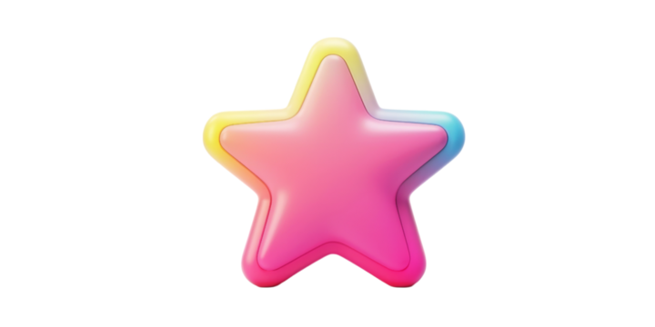 Vibrant 3D Star Icon