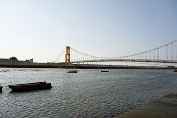 Fototapeta premium Dwarka Bridge: A Gateway to Serenity