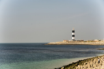 The majestic Dwarka Lighthouse facing the Arabian Sea