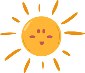 Vector : Weather Symbolic Sticker Illustration Element Decorative Style 