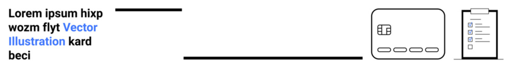 Credit card and receipt alongside personalized placeholder text. Ideal for financial services, banking apps, digital payments, e-commerce platforms, invoicing systems, fintech marketing, and online