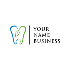clean and simple dental health logo concept