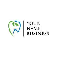 clean and simple dental health logo concept