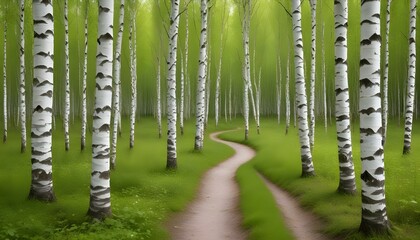 Green Forest Sun Sky Pine Bamboo Trees Jungle Canopy Background Summer Spring Autmn Camping Travel