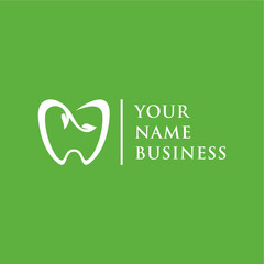 clean and simple dental health logo concept